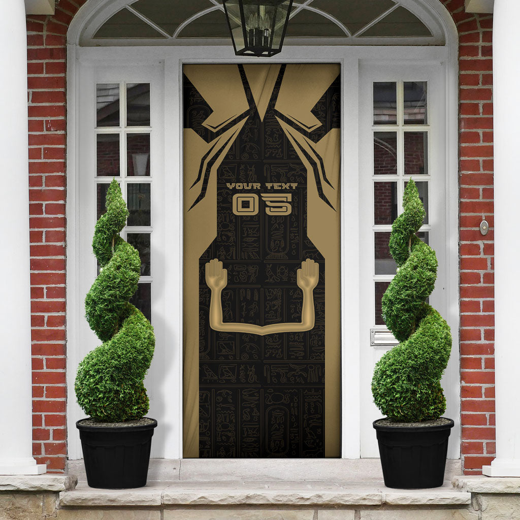 Custom Egypt KA Door Cover Gold Symbol Hieroglyphic Texture