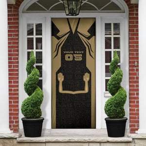 Custom Egypt KA Door Cover Gold Symbol Hieroglyphic Texture