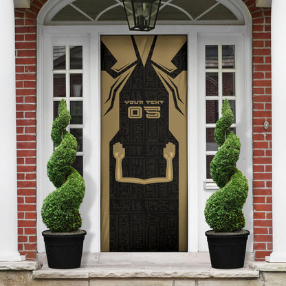 Custom Egypt KA Door Cover Gold Symbol Hieroglyphic Texture