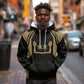 Custom Egypt KA Hoodie Gold Symbol Hieroglyphic Texture