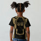 Custom Egypt KA Kid T shirt Gold Symbol Hieroglyphic Texture