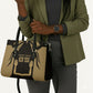 Custom Egypt KA Leather Bag Gold Symbol Hieroglyphic Texture