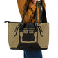 Custom Egypt KA Leather Tote Bag Gold Symbol Hieroglyphic Texture
