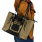 Custom Egypt KA Leather Tote Bag Gold Symbol Hieroglyphic Texture