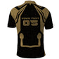 Custom Egypt KA Polo Shirt Gold Symbol Hieroglyphic Texture