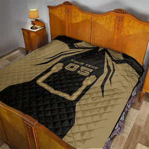 Custom Egypt KA Quilt Gold Symbol Hieroglyphic Texture