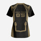 Custom Egypt KA Scrub Top Gold Symbol Hieroglyphic Texture