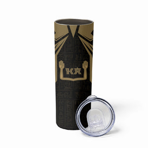 Custom Egypt KA Skinny Tumbler Gold Symbol Hieroglyphic Texture