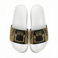Custom Egypt KA Slide Sandals Gold Symbol Hieroglyphic Texture