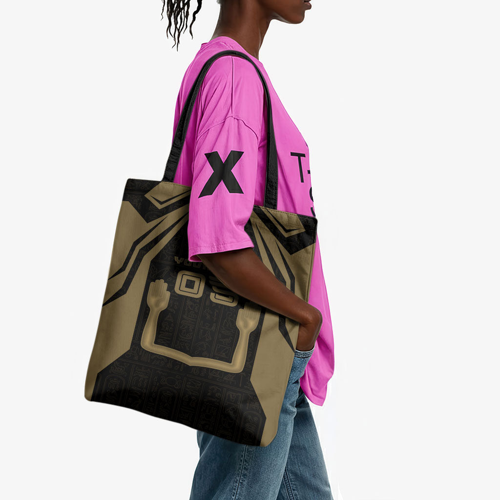 Custom Egypt KA Tote Bag Gold Symbol Hieroglyphic Texture