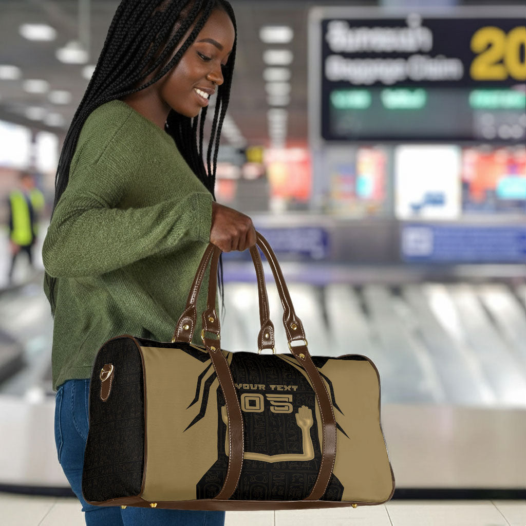 Custom Egypt KA Travel Bag Gold Symbol Hieroglyphic Texture
