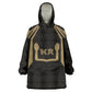 Custom Egypt KA Wearable Blanket Hoodie Gold Symbol Hieroglyphic Texture