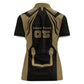 Custom Egypt KA Women Polo Shirt Gold Symbol Hieroglyphic Texture