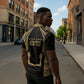 Custom Egypt KA Zipper Polo Shirt Gold Symbol Hieroglyphic Texture