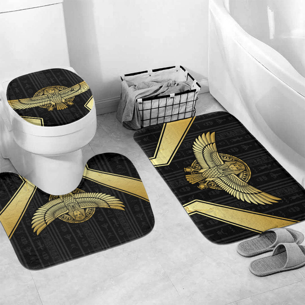 Egypt BA Bathroom Set Winged Pharaoh Hieroglyphic Patterns