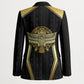 Egypt BA Blazer Winged Pharaoh Hieroglyphic Patterns