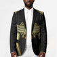 Egypt BA Blazer Winged Pharaoh Hieroglyphic Patterns