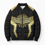 Egypt BA Bomber Puffer Jacket Winged Pharaoh Hieroglyphic Patterns