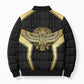 Egypt BA Bomber Puffer Jacket Winged Pharaoh Hieroglyphic Patterns