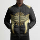 Egypt BA Bomber Puffer Jacket Winged Pharaoh Hieroglyphic Patterns