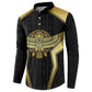 Egypt BA Button Sweatshirt Winged Pharaoh Hieroglyphic Patterns