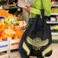 Egypt BA Grocery Bag Winged Pharaoh Hieroglyphic Patterns