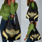 Egypt BA Grocery Bag Winged Pharaoh Hieroglyphic Patterns