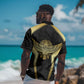 Egypt BA Hawaiian Shirt Winged Pharaoh Hieroglyphic Patterns