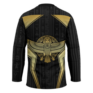 Egypt BA Hockey Jersey Winged Pharaoh Hieroglyphic Patterns