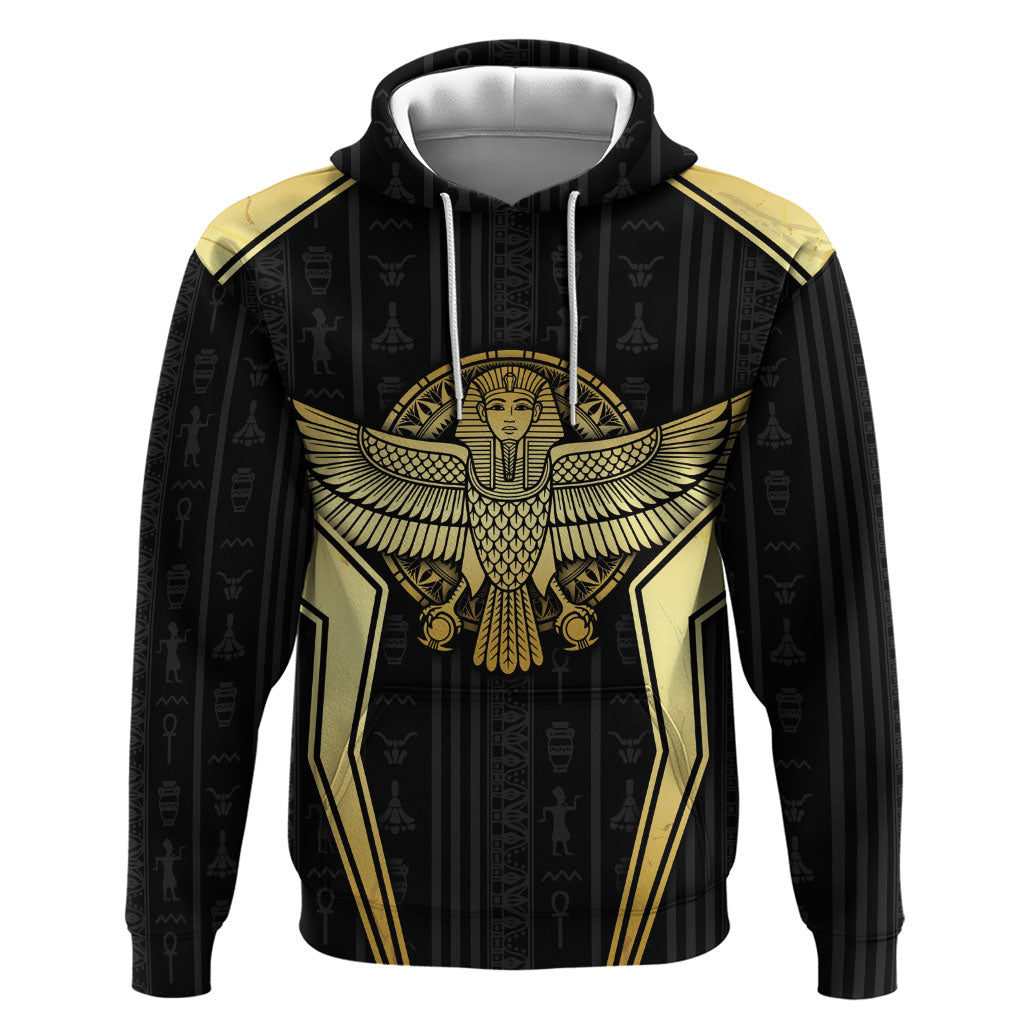 Egypt BA Hoodie Winged Pharaoh Hieroglyphic Patterns