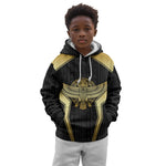 Egypt BA Kid Hoodie Winged Pharaoh Hieroglyphic Patterns