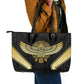 Egypt BA Leather Tote Bag Winged Pharaoh Hieroglyphic Patterns