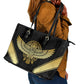 Egypt BA Leather Tote Bag Winged Pharaoh Hieroglyphic Patterns