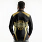 Egypt BA Long Sleeve Polo Shirt Winged Pharaoh Hieroglyphic Patterns
