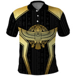 Egypt BA Polo Shirt Winged Pharaoh Hieroglyphic Patterns