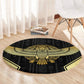 Egypt BA Round Carpet Winged Pharaoh Hieroglyphic Patterns