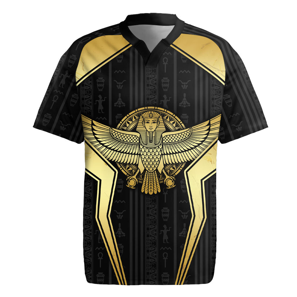 Egypt BA Rugby Jersey Winged Pharaoh Hieroglyphic Patterns