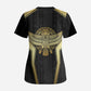 Egypt BA Scrub Top Winged Pharaoh Hieroglyphic Patterns
