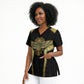 Egypt BA Scrub Top Winged Pharaoh Hieroglyphic Patterns