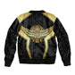 Egypt BA Sleeve Zip Bomber Jacket Winged Pharaoh Hieroglyphic Patterns