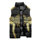 Egypt BA Sleeveless Puffer Jacket Winged Pharaoh Hieroglyphic Patterns