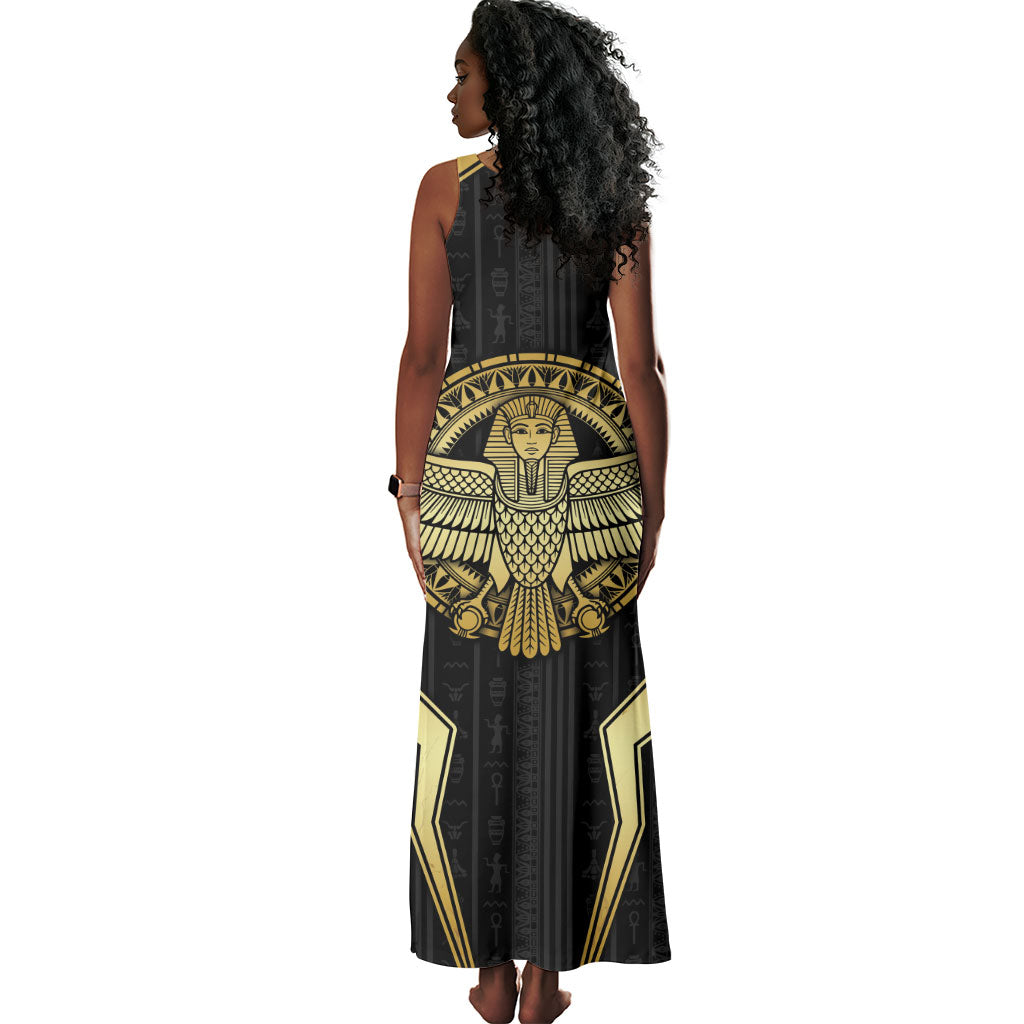 Egypt BA Tank Maxi Dress Winged Pharaoh Hieroglyphic Patterns