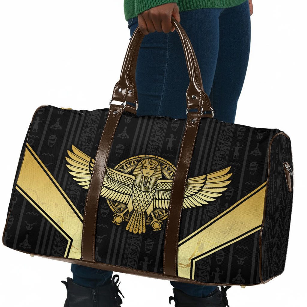 Egypt BA Travel Bag Winged Pharaoh Hieroglyphic Patterns