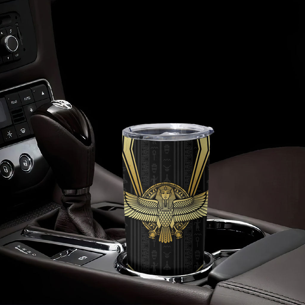 Egypt BA Tumbler Cup Winged Pharaoh Hieroglyphic Patterns