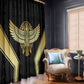 Egypt BA Window Curtain Winged Pharaoh Hieroglyphic Patterns
