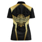 Egypt BA Women Polo Shirt Winged Pharaoh Hieroglyphic Patterns