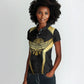 Egypt BA Women Polo Shirt Winged Pharaoh Hieroglyphic Patterns