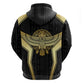 Egypt BA Zip Hoodie Winged Pharaoh Hieroglyphic Patterns