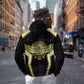 Egypt BA Zip Hoodie Winged Pharaoh Hieroglyphic Patterns