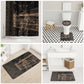 Egyptian God Anubis Bathroom Set Jackal Headed Deity Ancient Egypt Mythology Gilded